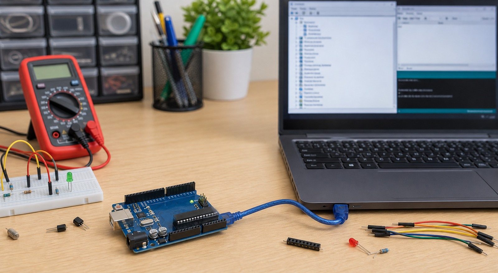 Arduino board connected by USB for upload error troubleshooting